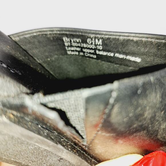 NWB Baretraps Brynn Black leather slip on wedge heel slides 6.5 - Picture 7 of 7